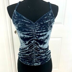 Urban Outfitters - Blue Topaz Crushed Velvet Camisole - Size L